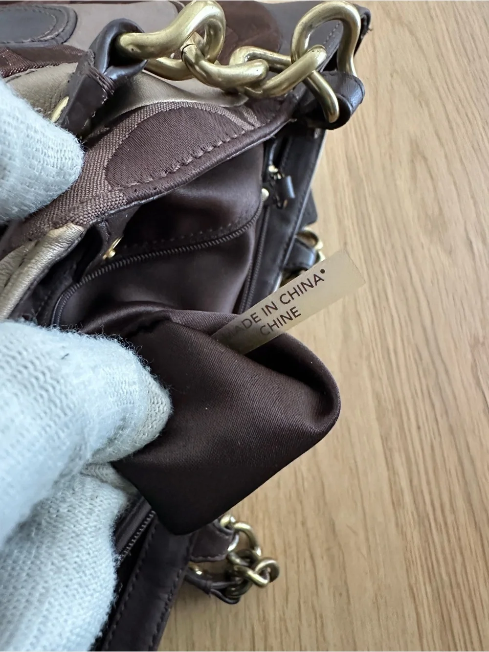 Coach patchwork tote bag